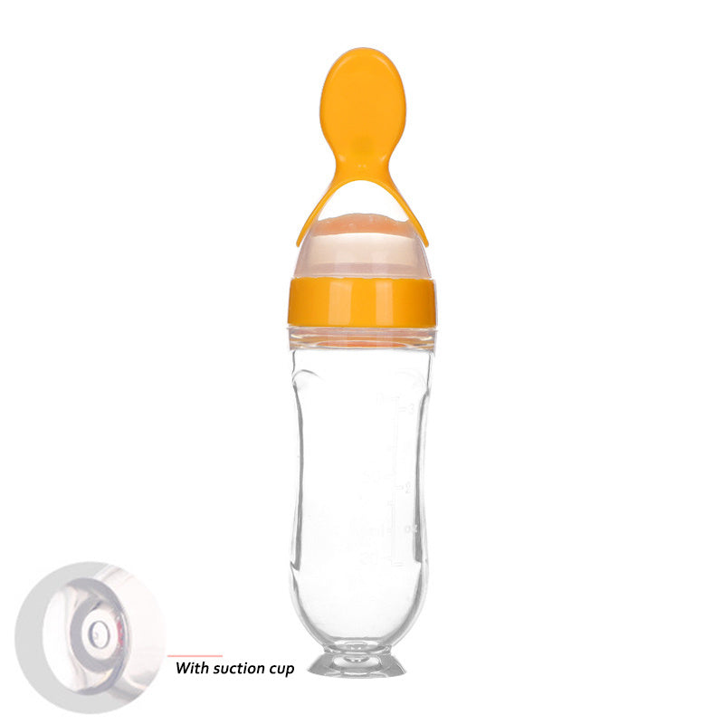 Safe Newborn Baby Feeding Bottle Toddler Silicone Squeeze Feeding Spoon Milk Bottle Baby Training Feeder Food Supplement - vibelya