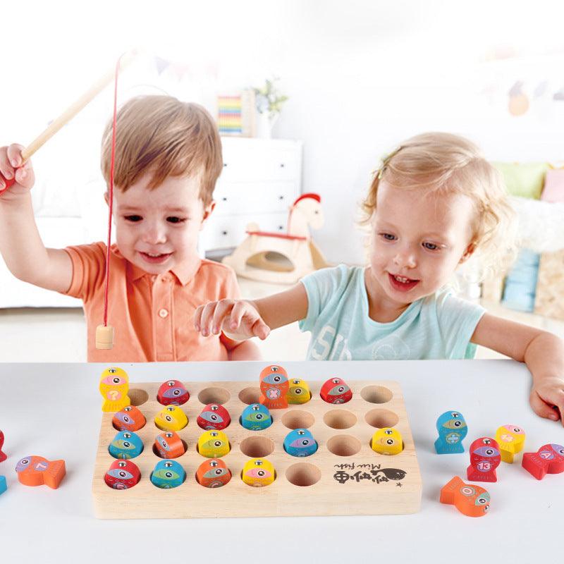 Magnetic Wooden Fishing Game Educational Toy for Kids - vibelya