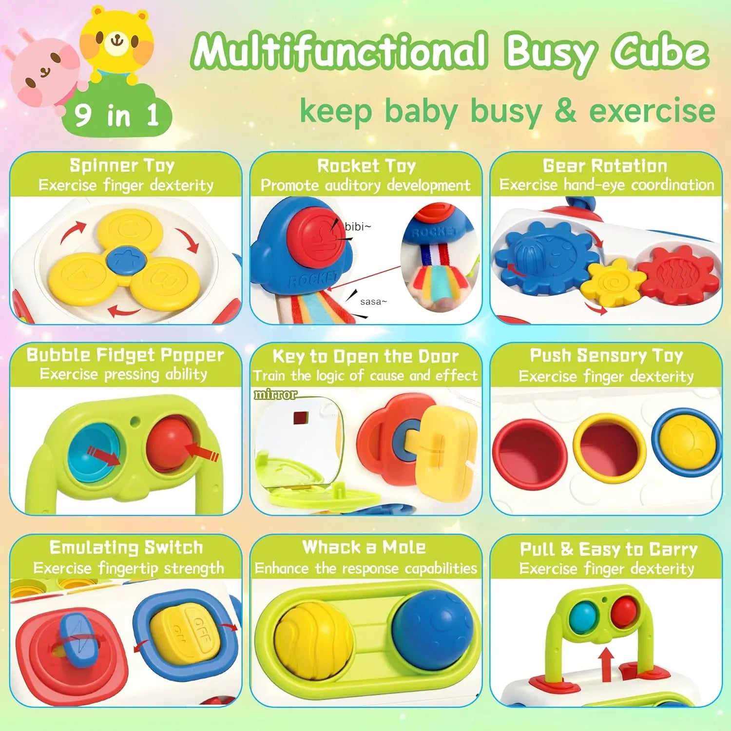 9-in-1 Busy Cube Toy – Montessori for Babies - vibelya