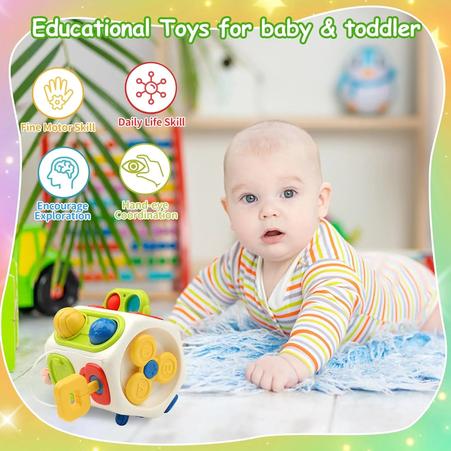 9-in-1 Busy Cube Toy – Montessori for Babies - vibelya