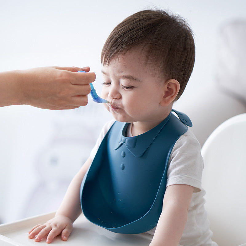 Waterproof Silicone Baby Bib – Soft, Adjustable & Easy-to-Clean Feeding Bib - vibelya