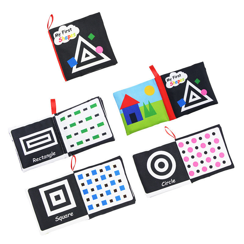 Black & White Baby Cloth Book Montessori Visual Toy - vibelya