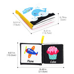Black & White Baby Cloth Book Montessori Visual Toy - vibelya