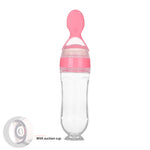 Safe Newborn Baby Feeding Bottle Toddler Silicone Squeeze Feeding Spoon Milk Bottle Baby Training Feeder Food Supplement - vibelya