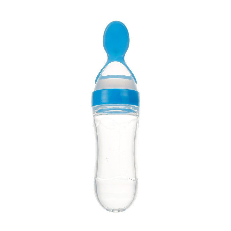 Safe Newborn Baby Feeding Bottle Toddler Silicone Squeeze Feeding Spoon Milk Bottle Baby Training Feeder Food Supplement - vibelya