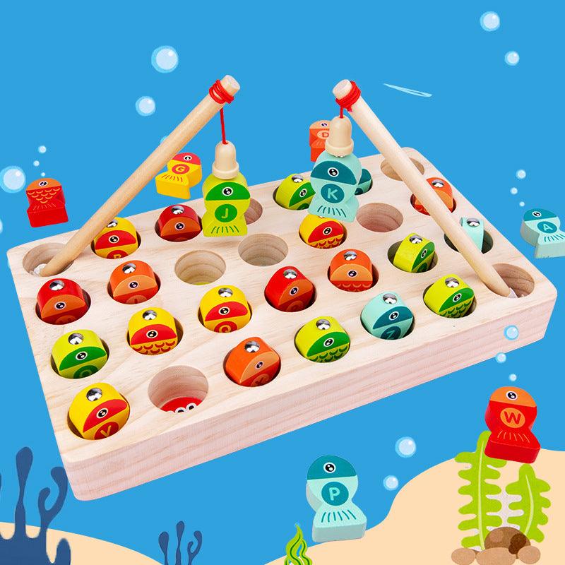 Magnetic Wooden Fishing Game Educational Toy for Kids - vibelya