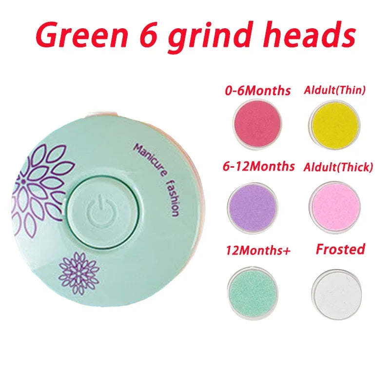 Gentle & Safe Baby Nail Trimmer 6nin 1 Electric Manicure Kit for Newborns & Kids - vibelya