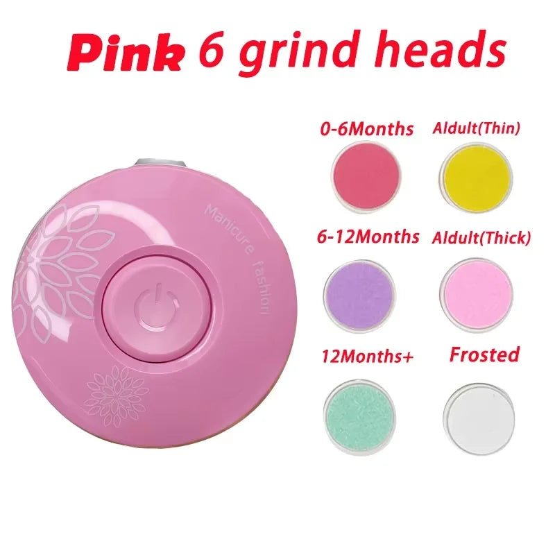 Gentle & Safe Baby Nail Trimmer 6nin 1 Electric Manicure Kit for Newborns & Kids - vibelya