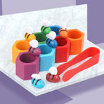 Wooden Beehive Toy Color Sorting Game for Kids - vibelya